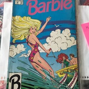 Barbie Comic Book Cover #22- Blonde Water Skier in Pink Suit